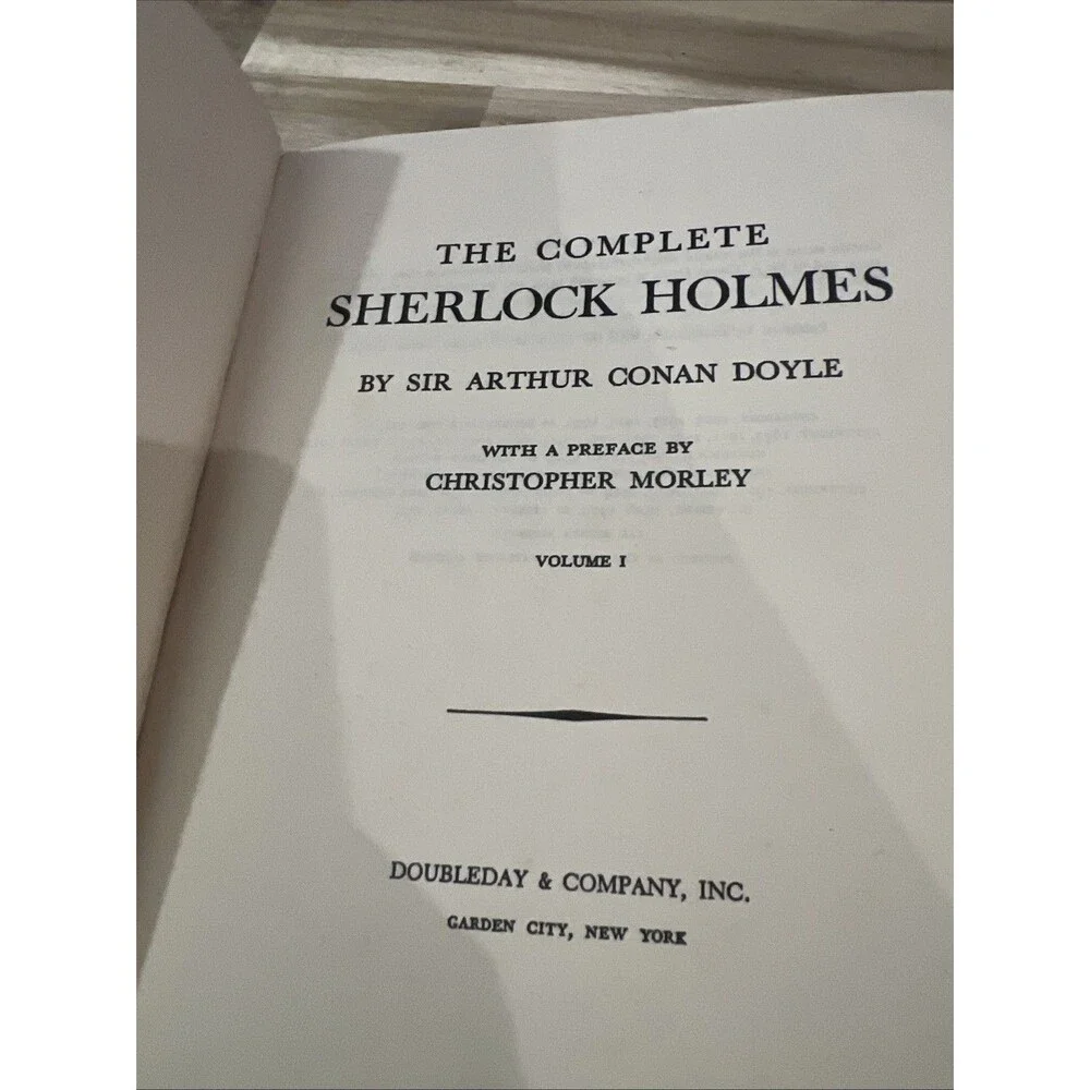 The Complete Sherlock Holmes Volume I Sir Arthur Conan Doyle Doubleday Hardcover - Picture 3 of 6